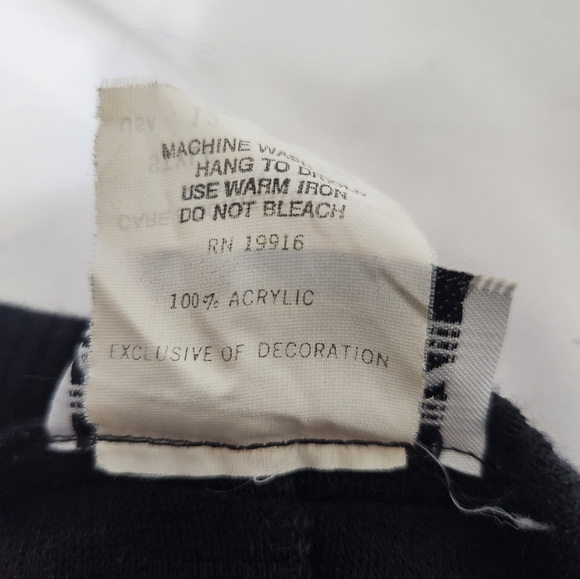 Vintage 80s Black Cardigan Size 12.  Made in USA Around Town brand shoulder pads - Picture 6 of 11